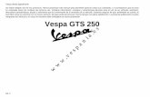 Vespa GTS 250 -  · Vespa desea agradecerle por haber elegido uno de sus productos. Hemos preparado este manual para permitirle apreciar todas sus cualidades. Le aconsejamos que lea