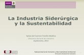 La Industria Siderúrgica y la Sustentabilidad - CANACERO · sus procesos intermedios y de acondicionamiento final, así como recubrimientos Laminación y desbaste primario de hierro