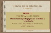 Teoría de la educación - dondestalaeducacion.comdondestalaeducacion.com/files/2515/0758/9974/193._ESTUDIAR.pdf · A.- Exposición de la tesis de Ortega y Gasset (1933) 1. Estudiar