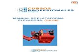 MANUAL DE PLATAFORMA ELEVADORA: ONLINE · para la utilización por los trabajadores de los equipos de trabajo tipificados en el real ... revisiones e inspecciones de las plataformas