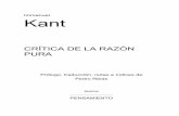 KANT Crítica de la razón pura - greta.catgreta.cat/wp-content/uploads/2017/08/Kant-I.-Critica-de-la-razon... · Índice ÍNDICE II INTRODUCCIÓN DEL TRADUCTOR. KANT Y LA «CRÍTICA