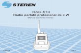 RAD-510 - steren.com.mx · 2 RAD-510 Radio portátil profesional de 3 W Gracias por la compra de este producto Steren. Este manual contiene todas las funciones de operación
