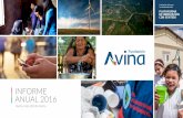 INFRME ANAL 2016 - avina.net · El 2016 fue unos de los años más desafiantes que le ha tocado vivir a Fundación Avina, pues una vez más decidimos abrir nuestro ciclo de aprendizaje