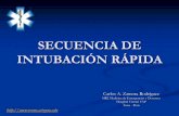 Intubación: Secuencia de Intubación Rápida Intubacion... · SECUENCIA DE INTUBACIÓN RÁPIDA Carlos A. Zamora Rodríguez MR2 Medicina de EmMR2 Medicina de Emergencias y Desastresergencias