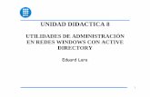 UNIDAD DIDACTICA 8 - personals.ac.upc.edupersonals.ac.upc.edu/elara/documentacion/WSERVER - UD8 - Utilidad… · EN REDES WINDOWS CON ACTIVE DIRECTORY Eduard Lara. 2 1. ... pulsaremos