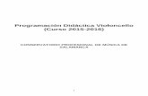 Programación Didáctica Violoncello (Curso 2015-2016)conservatoriosalamanca.centros.educa.jcyl.es/sitio/...Violoncello.pdf · - Suzuki Cello School, volumen I - Le jeune violoncellist
