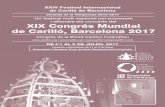 XIX Congrés Mundial de Carilló, Barcelona 2017lacasadelsentremesos.cat/sites/default/files/PROGRAMA_XIX_CONGR… · Hana wa saku (Flowers will bloom) Yoko Kanno (n.1967) arranjament: