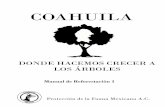 DONDE HACEMOS CRECER A LOS ÁRBOLES - … · COAHUILA DONDE HACEMOS CRECER A LOS ÁRBOLES Protección de la Fauna Mexicana A.C. Manual de Reforestación 1