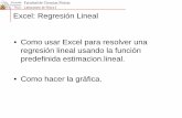 Laboratorio de Física I Excel: Regresión Lineal • Como ... · Laboratorio de Física I Ejemplo •Los datos de la tabla adjunta, x e y exacto, cumplen la relación y=3x+2 •Los