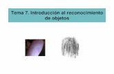 Tema 7. Introducción al reconocimiento de objetosgrupo.us.es/gtocoma/pid/tema7.pdf · Reconocimiento de patrones En resumen, un sistema de reconocimiento de patrones completo consiste