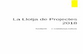 La Llotja de Projectes 2018 - fundaciocatalunyacultura.cat · Màster Practitioner en PNL. Màster en Neuromàrqueting. Formador en Comunicació, Comunicació, 2.0, Intel.ligència