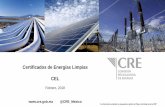 Certificados de Energías Limpias CEL - gob.mx · de Energías Limpias en cuantía suficiente para cubrir la totalidad del consumo de dichos Centros de Carga, en términos de los