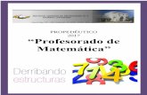 PROPEDÉUTICO 2017 “Profesorado de Matemática” · propuestas, promoviendo la integración permanente entre teoría y práctica. En marzo, el aspirante deberá asistir a un curso