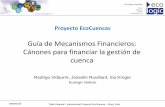 Guía de Mecanismos Financieros: Cánones para … · PFE es trabajo preliminar para constituir base financiera sólida, perspectiva a largo plazo de: • necesidades financieras