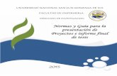 Normas y Guía para la presentación de Proyectos e informe final de tesis · 2017-06-24 · presentación de Proyectos e informe final de tesis 2015 DIRECCION DE INVESTIGACION .