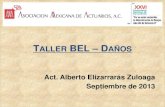 TALLER BEL DAÑOS - ama.org.mx · V. reserva de contingencia ... pagos, descontados con curvas de tasas de interés libres de riesgo de mercado para cada moneda, más el margen de