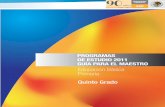 Quinto grado - gob.mx · 143 Programas de estudio 2011 / Guía para el maestro Primaria / Quinto grado ProPósitos Propósitos del estudio de la Historia para la educación básica