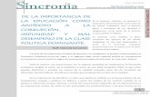 DE LA IMPORTANCIA DE LA EDUCACIÓN COMO …sincronia.cucsh.udg.mx/pdf/2012_b/valencia_c_2012.pdf · fundamentos sociales y políticos en México; a partir del análisis de los cambios