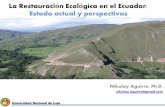 La Restauración Ecológica en el Ecuador: Estado actual y ... · - La restauración de la cobertura vegetal ha sido el tema mas estudiado y los estudios se ... hídricas, la reforestación