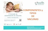 Componentes y tipos de vacunas - fabis.org · Componentes de las vacunas (I) ANTÍGENO INMUNIZANTE: Responsable de estimular la respuesta inmunitaria LÍQUIDO DE SUSPENSIÓN: solución
