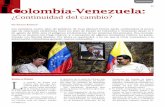 ¿Continuidad del cambio? - cinep.org.cocinep.org.co/publicaciones/PDFS/20140601j.colombia_venezuela82.pdf · Internacional . Colombia-Venezuela: ¿Continuidad del cambio? Por Socorro