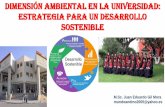 DIMENSIÓN AMBIENTAL EN LA UNIVERSIDAD: … · dimensión ambiental, que permee el currículo e influya en la formación de los ... En la UAP, filial Cusco: • ... y el trabajo conjunto