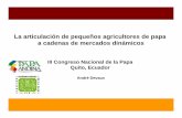 La articulación de pequeños agricultores de papa a …cipotato.org/wp-content/uploads/congreso ecuatoriano 3/a_devaux_1.pdf · •Éxito comercial pasa por una buena estrategia