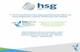 I Pre-Conferencia Latinoamericana HSG en …healthsystemsresearch.org/hsr2018/wp-content/uploads/2018/04/... · servicios de salud, aportando una perspectiva propia, y transmitiendo