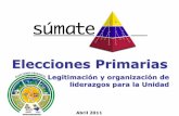 Elecciones Primarias - sumate.org · MIRANDA 1 9 6 0 15 N/A N/A N/A N/A N/A 21 0 96 71 167 ... 2011, permitirá la realización de Primarias en Febrero 2012, o de ser necesario en