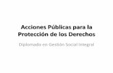 Acciones Públicas para la Protección de los Derechos · PROTECCIÒN DE LOS DERECHOS HUMANOS •Los mecanismos de protección establecidos en la Constitución Política de 1991 se