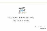 Ecuador: Panorama de las inversiones - industrias.ec · estadísticas del Banco Central del Ecuador. 4 ... Inversión Extranjera por país de origen Fuente: Banco Central del Ecuador