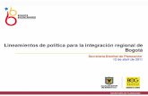 Lineamientos de política para la integración regional de ...pricc-co.wdfiles.com/local--files/documentos-referencia/2011 May 3... · 16 grandes problemas distritales que agrupan