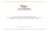 Documento de recomendaciones al Gobierno Nacional … · Confederación Colombiana de Oranizaciones No Gubernamentales - CCONG ... como la Comisión Nacional Ciudadana para la Lucha