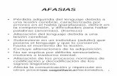 AFASIAS - psi.uba.ar · Prof. Maria del Pilar Kufa 3 Afasia de Broca (1) • Imp. asimetría entre expresión oral muy alterada y comprensión auditiva relativamente conservada.