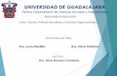 UNIVERSIDAD DE GUADALAJARA - Desde el IGCAAV · Alicia Stolkiner. Lectora Dra. ... Concepciones asociadas a: ... (PINTEA) del Centro Universitario de Ciencias de la Salud, ...