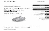Guía práctica de reproducción Handycam - Sony eSupport · zapata. 3 † La videocámara no está protegida contra el polvo, las salpicaduras o el agua. Consulte “Acerca del manejo