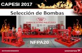 Selección de Bombas - capesi.org€¦ · Seleccion de bombas de Incendios Equipos listados y aprovados NFPA20 Equipo pintado de rojo ... exclusivo para el motor diesel de la bomba