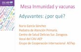 Mesa Inmunidad y vacunas Adyuvantes: ¿por qué?vacunasaep.org/sites/vacunasaep.org/files/joviedo17-m1-2_adyuv... · Los adyuvantes facilitan la respuesta innata, que es un prerrequisito