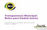 Transparencia Municipal: Retos para Ciudad Juárezcimtramx.tripod.com/sitebuildercontent/sitebuilderfiles/... · 2005-07-29 · México, Distrito Federal 28 de julio del 2005 Transparencia