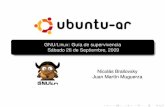 GNU/Linux: Guía de supervivencia · Además de distribuciones hay distintos entornos de escritorio, cada uno con características y una ﬁlosofía diferente Guía de Supervivencia