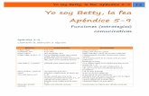 Funciones (estrategias) comunicativas - hlr.byu.eduhlr.byu.edu/betty/Apendice 5-9.pdf · Yo soy Betty, la fea. Apéndice 5-9 14 Apéndice 5-B (continuación) Regañar y reprochar