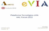 Plataforma Tecnológica eVIA AAL Forum 2013€¦ · Adoptar una visión positiva de la ancianidad 5. Adoptar una visión preventiva y no reactiva de la salud 6. ... Formamos parte