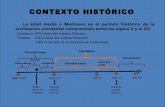  · 2012-11-27 · CONTEXTO HISTÓRICO La edad media o Medioevo es el periodo histórico de la civilización occidental comprendido entre los siglos V y el XV. Comienzo: 476 Caída
