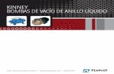 KINNEY BOMBAS DE VACÍO DE ANILLO LÍQUIDO · Paquetes y sistemas de vacío de anillo líquido. AERC (Sistema de anillo líquido . y eyector de aire) • Bomba de vacío de dos etapas