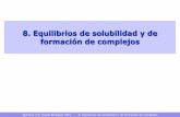 Equilibrios de solubilidad y de formación de complejos · Equilibrios de solubilidad y de formación de complejos 15 Equilibrios de formación de complejos Un punto de equilibrio