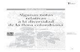 Algunas notas relativas a la diversidad de la flora …avalon.utadeo.edu.co/dependencias/publicaciones/tadeo_67/67039.pdf · conforman la flora de Colombia; esa cifra es imposible