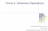 Tema 3. Sistemas Operativos - Universidad de La Rioja · 3.2 Algunos ejemplos de sistemas operativos 3.3 El sistema de archivos 3.4 Gestión de usuarios, grupos y permisos 3.5 Tareas