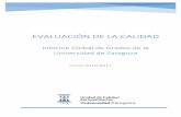 EVALUACIÓN DE LA CALIDAD - … · EVALUACIÓN DE LA CALIDAD Informe Global de Grados de la Universidad de Zaragoza Curso 2016/2017