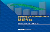 ANUARIO ESTADÍSTICO DE CUBA 2016 Sector Externo.pdf · 8.1 Balanza de pagos Balance of payments 7 8.2 Deuda externa External debt 7 ... según la Clasificación Uniforme para el
