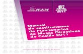 Manualde sustituciones de Funcionariosde Mesas … · Manual de sustituciones de Funcionarios de Mesas Directivas de Casilla - 2 - Manual FMDC 061210 de JG a CG 06/12/2010 Í N D